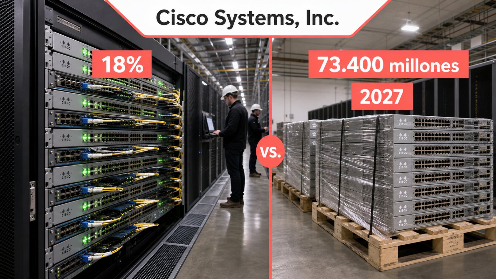 Cisco crece un 18% y eleva su previsión hasta 73.400 millones