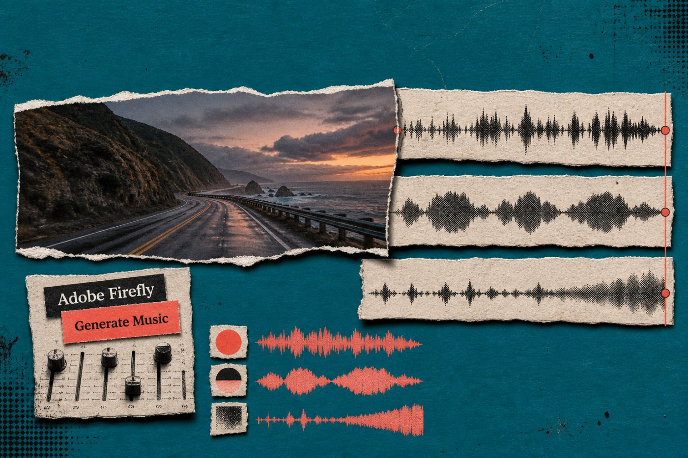Adobe Firefly generates alternative music tracks matched to an uploaded video.