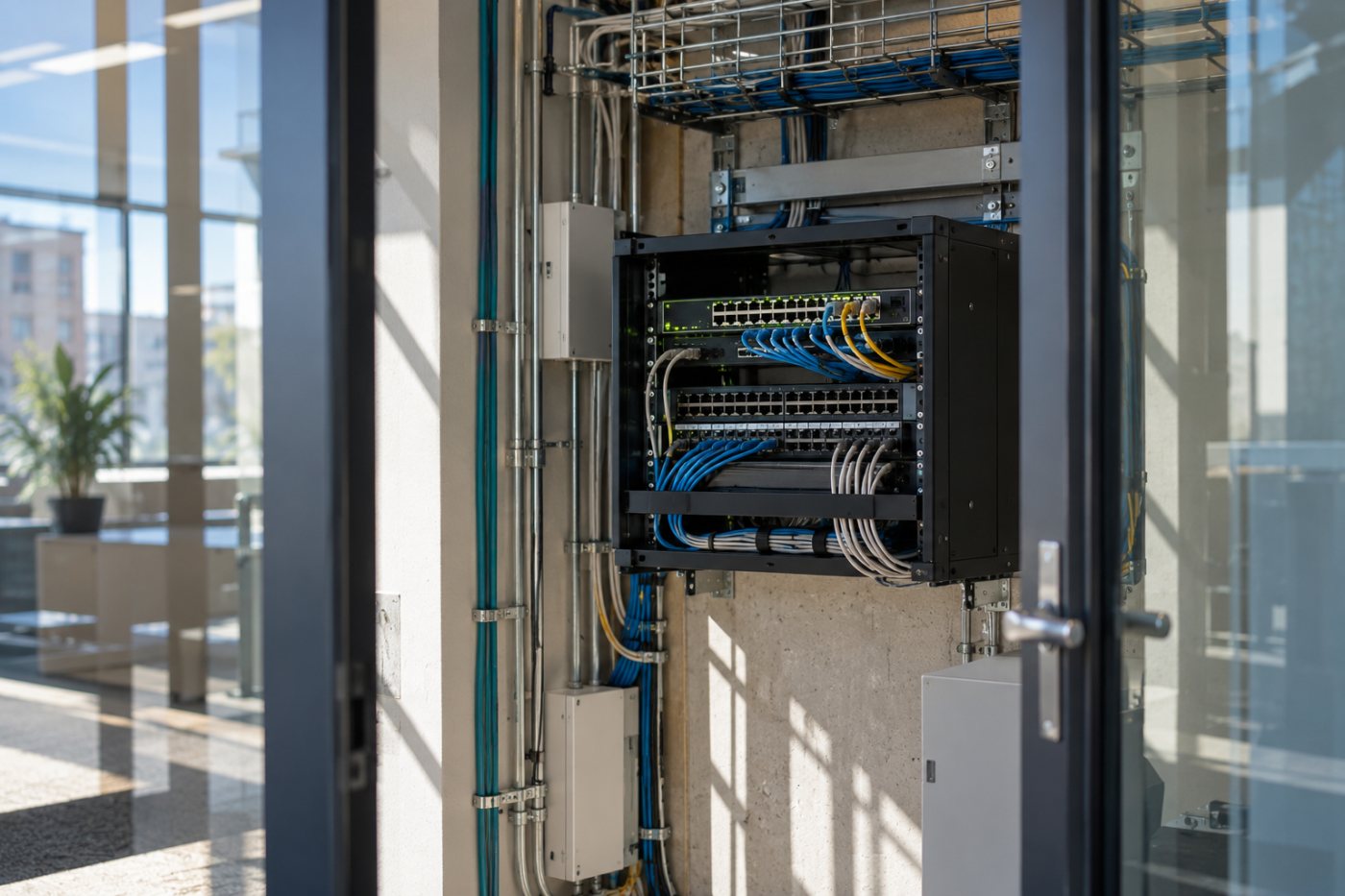 Netzwerkgerät und seine Anschlüsse veranschaulichen den anfänglichen Einsatzbereich von SolarWinds Avior.