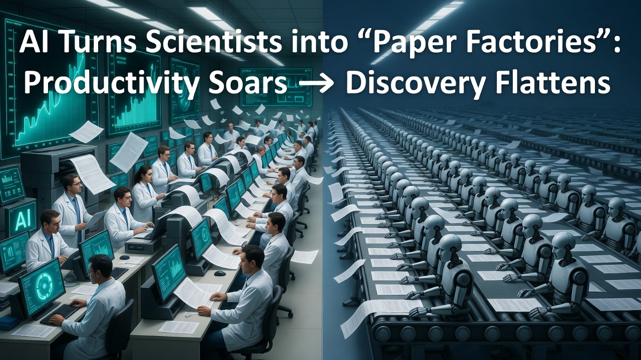AI Turns Scientists into "Paper Factories": Productivity Soars, But Discovery Flattens
