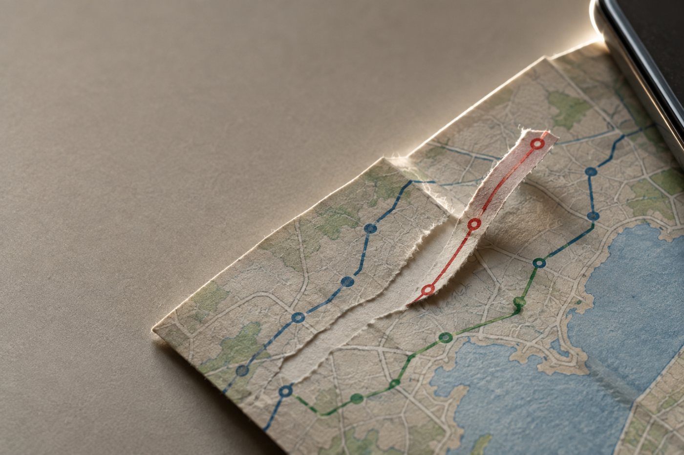 Google Maps Timeline ги прикажува посетите и маршрутите што се проверуваат и бришат одделно.