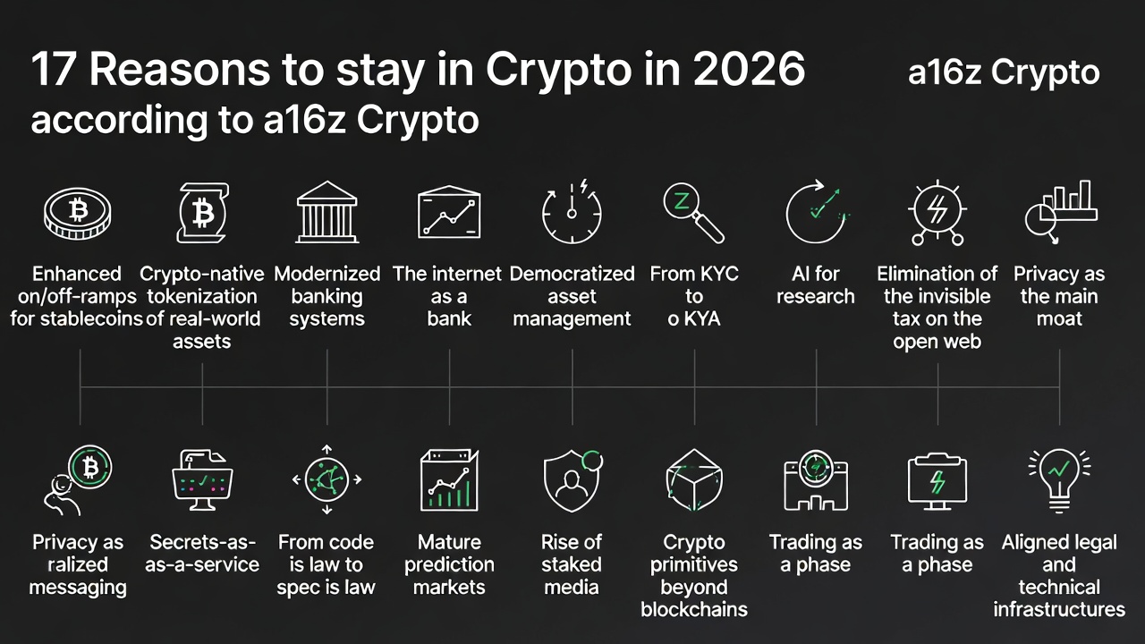 17 Reasons to Stay in Crypto in 2026 According to a16z Crypto