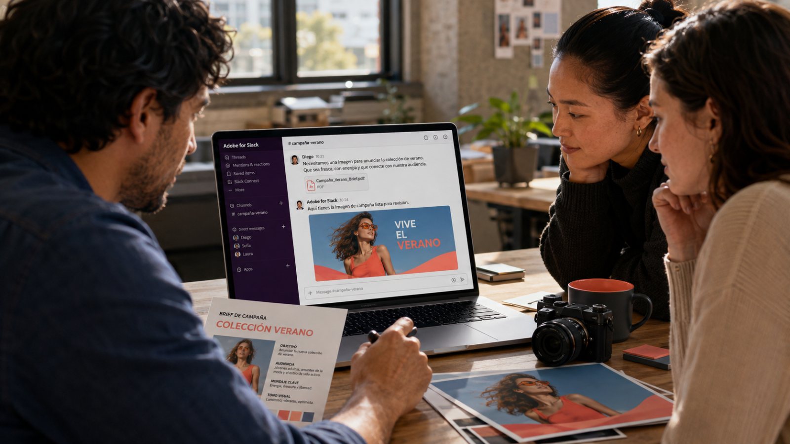 Adobe lleva 70 herramientas a Slack: crear no obliga a salir del chat