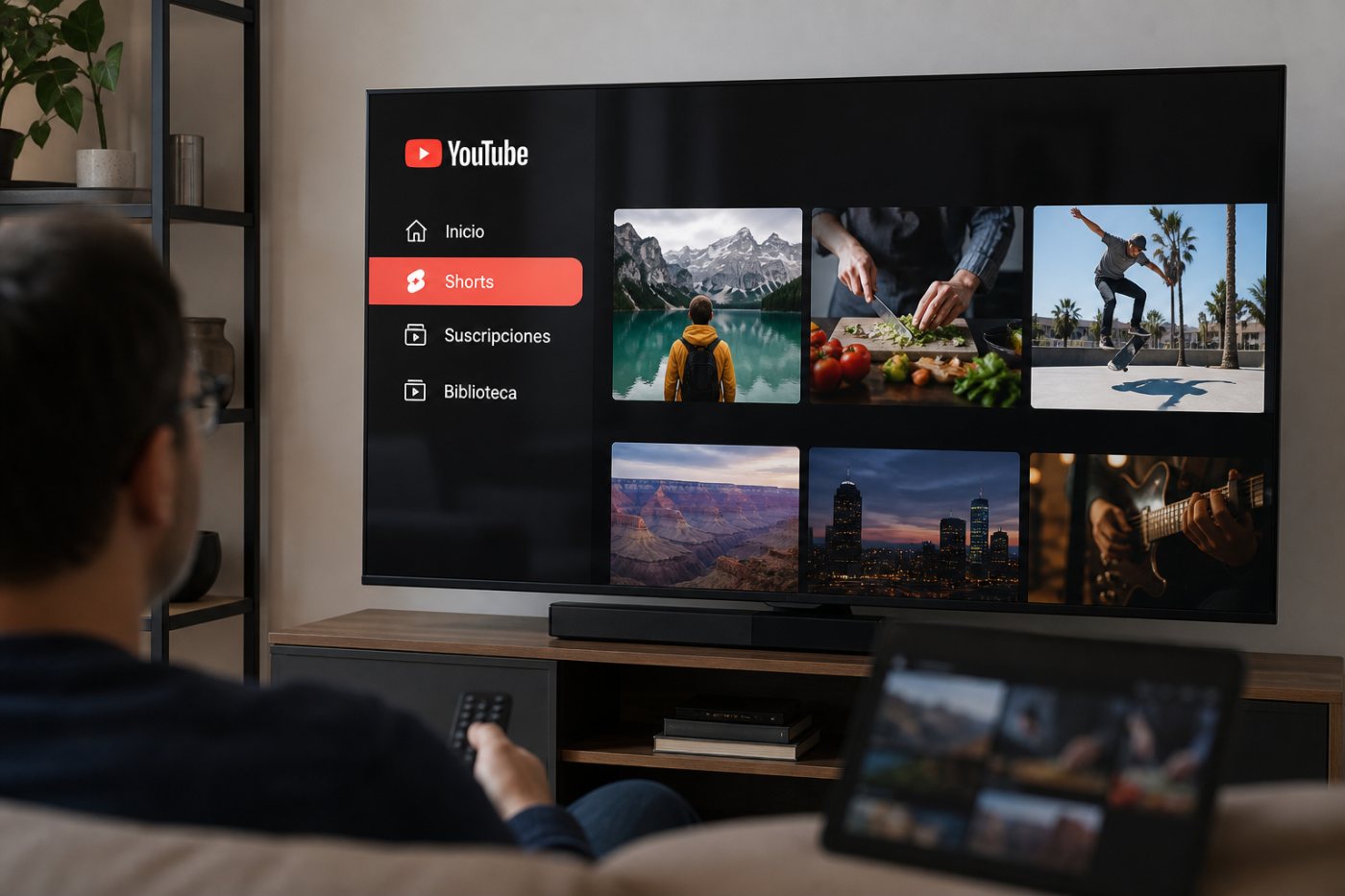 YouTube acerca Shorts a Inicio en pantallas grandes sin copiar la navegación del reproductor móvil.