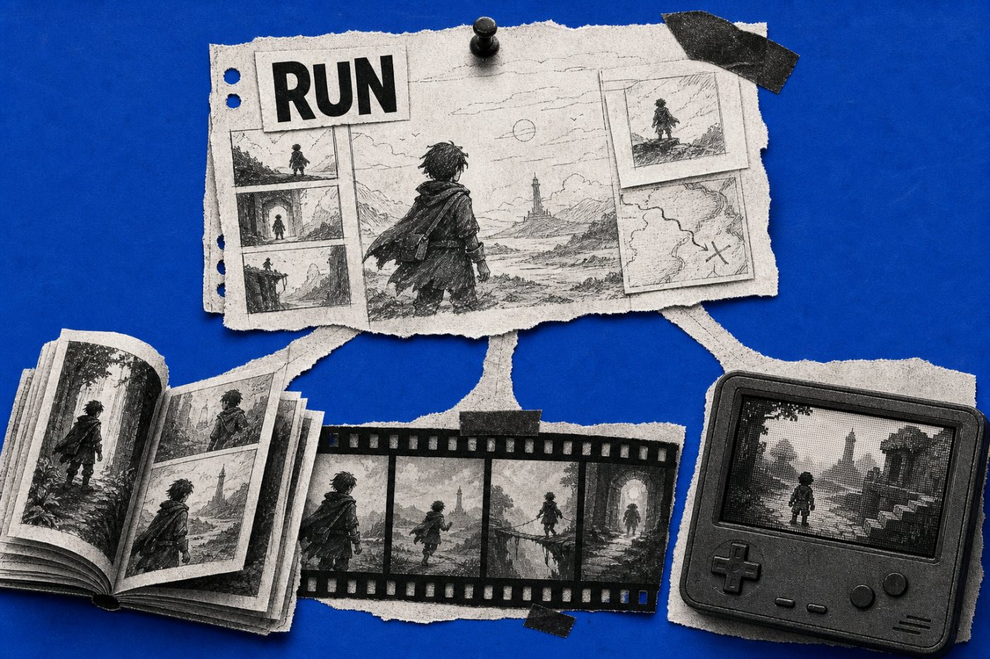 RUN verarbeitet eine Story-Idee zu verzweigter Erzählung, Videosequenzen und spielbarem Adventure.