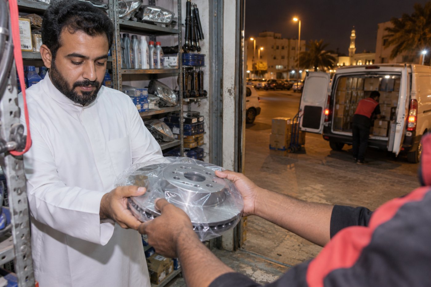 طلب قطع غيار عبر Autobia يصل إلى التاجر مصحوبًا بخدمة تنفيذ وتوصيل تؤثر في تكلفة المعاملة.