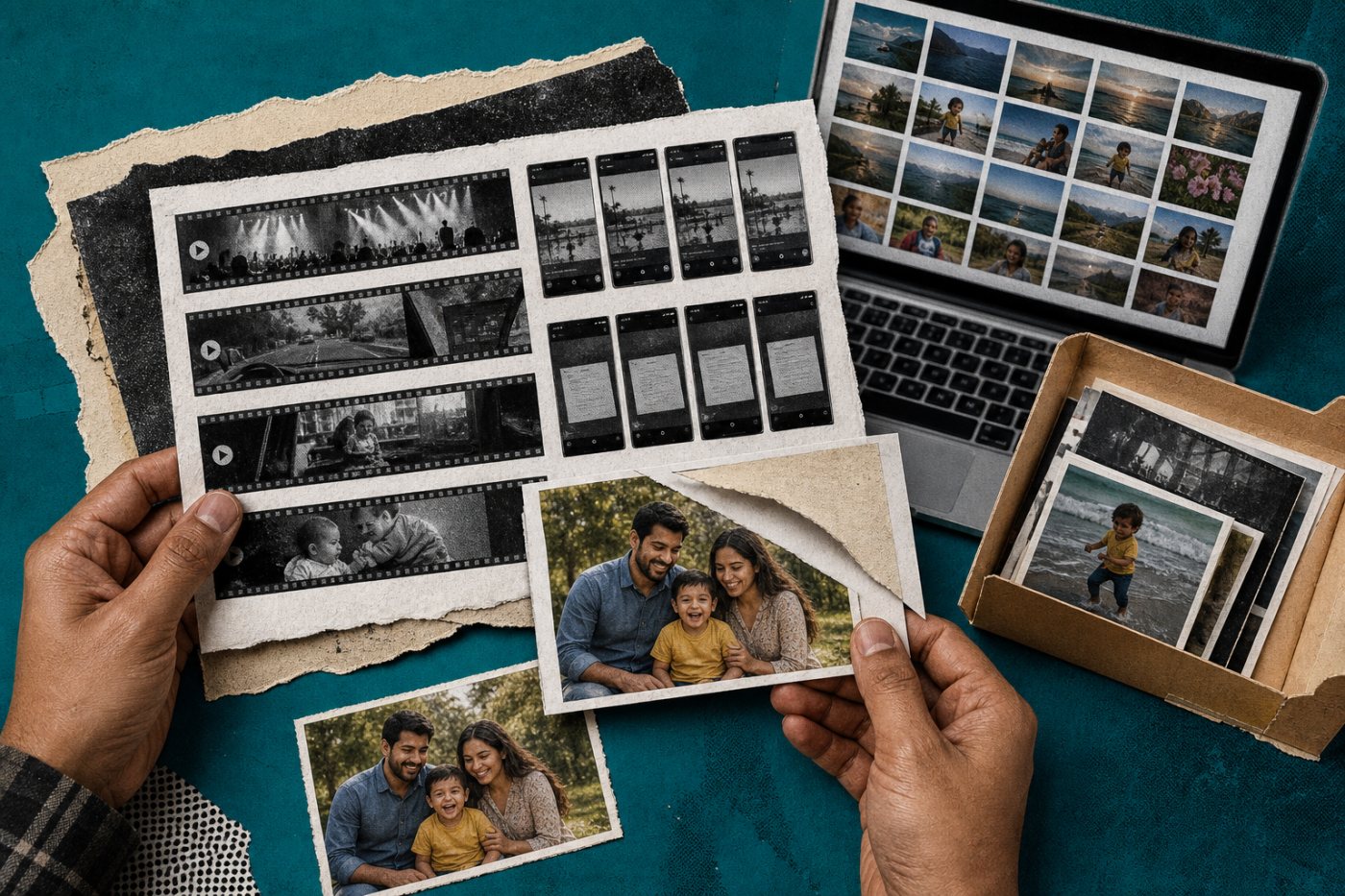 Google Photos में बड़े वीडियो और दोहराई सामग्री छाँटते समय जरूरी यादों की प्रति सुरक्षित रखी गई है