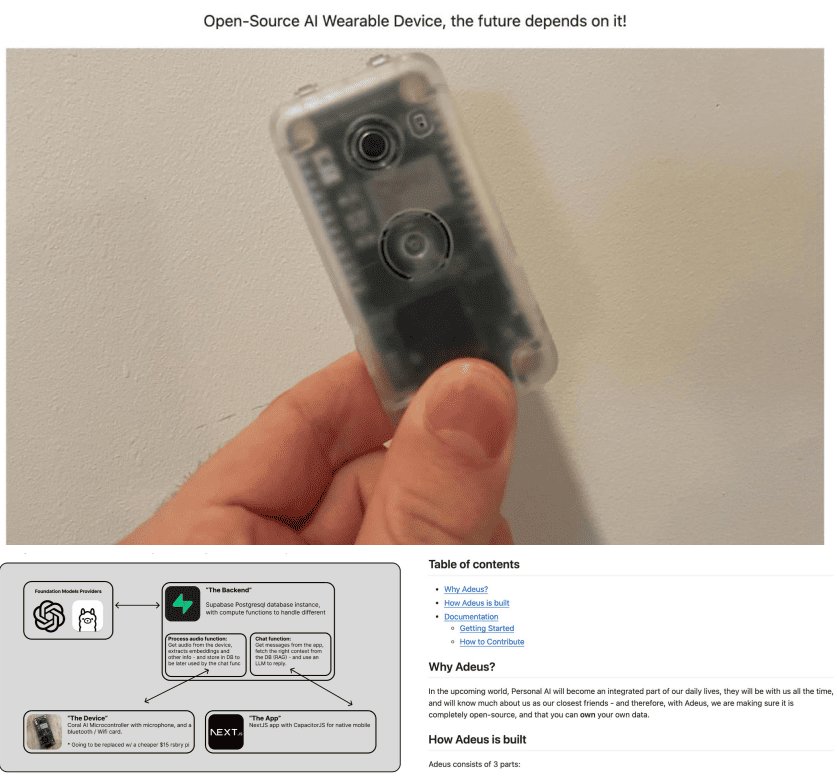 ADeus: Your Open-Source AI Assistant on a Wearable Device!