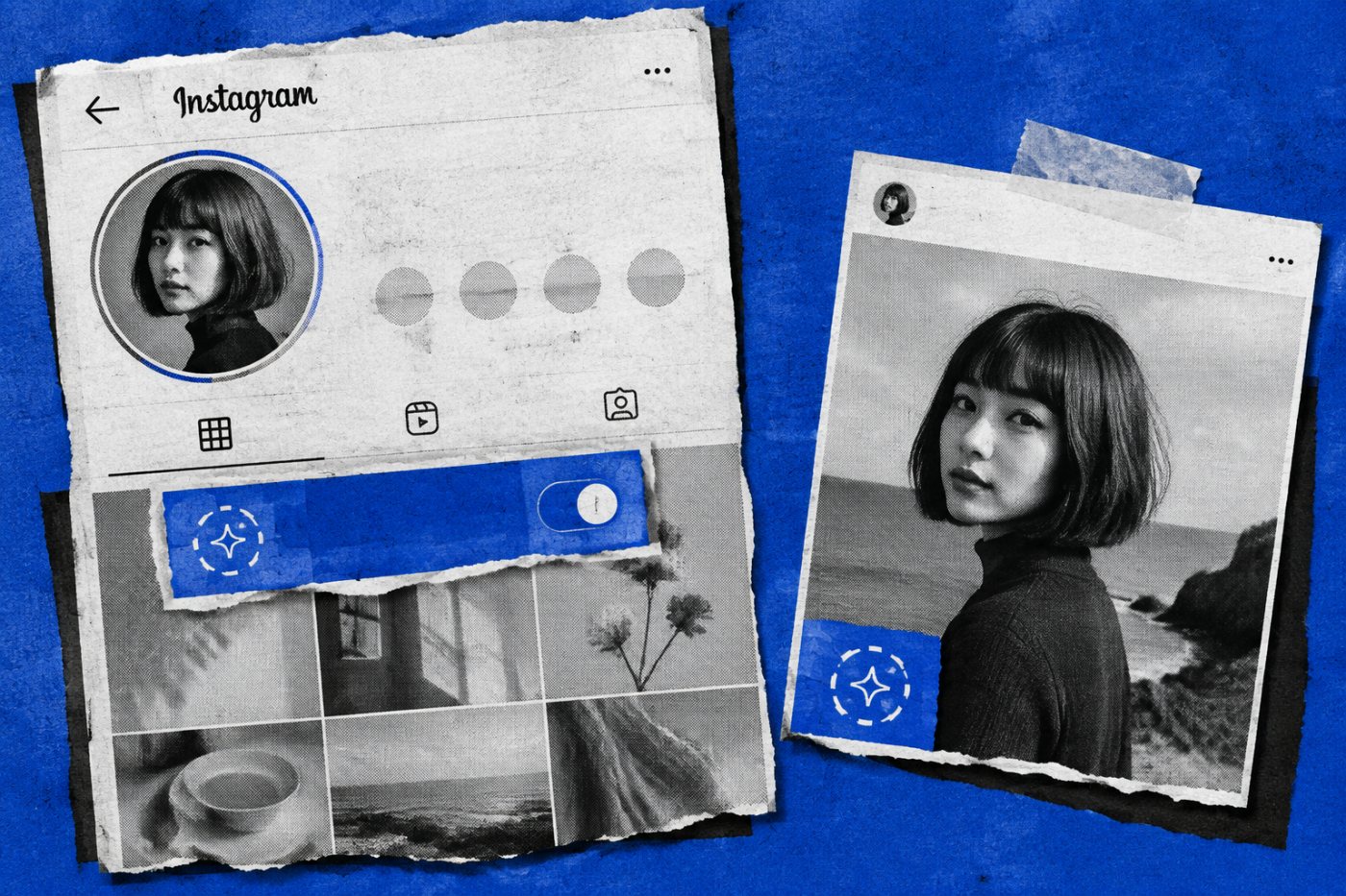 Instagramのプロフィール単位のAI人物申告と投稿単位のAI生成・編集表示の違い