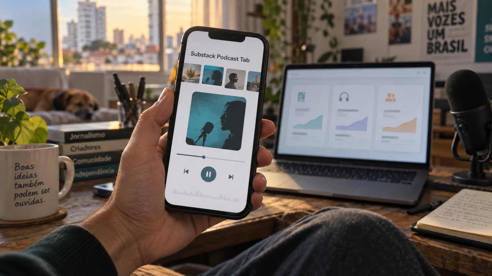 Substack ganha aba de podcasts — descoberta não garante downloads