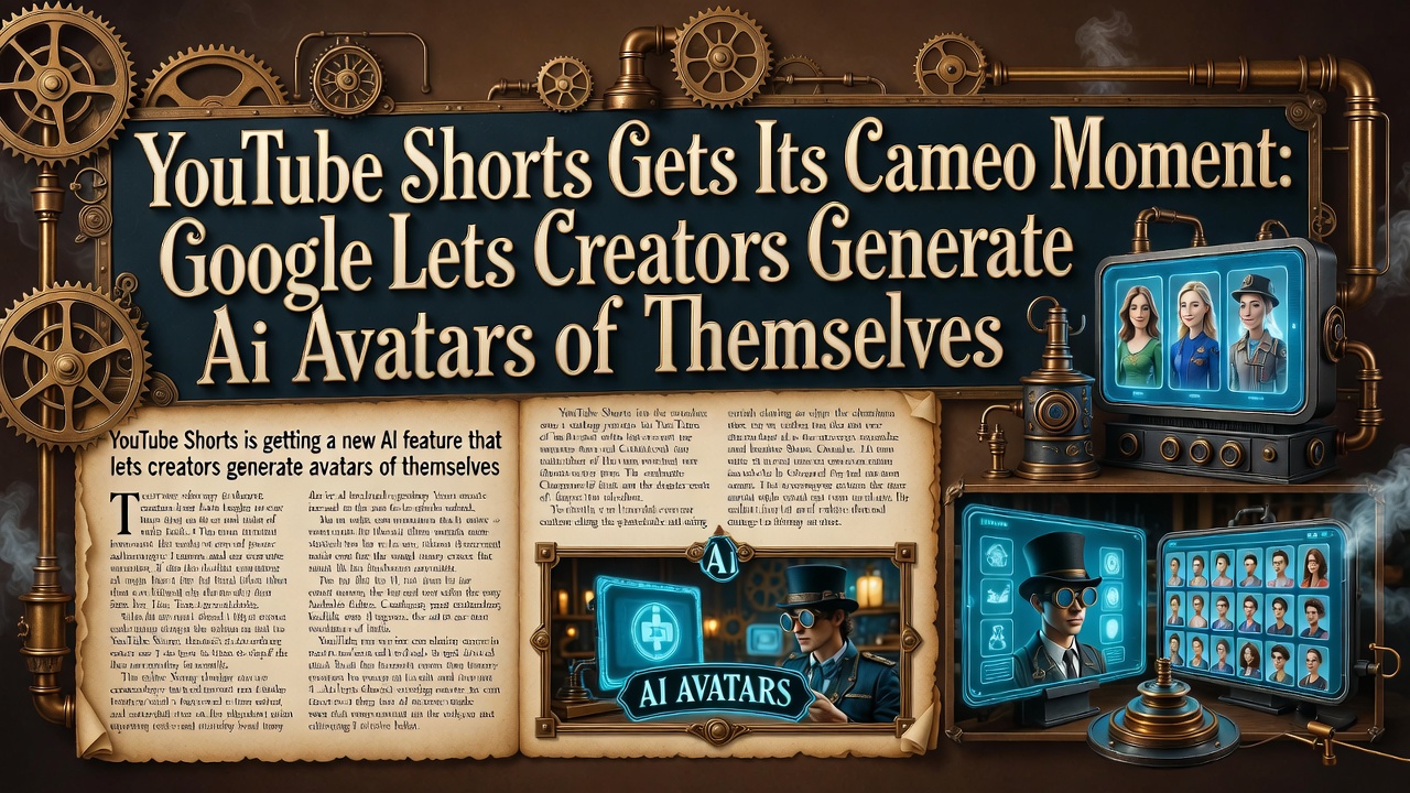 YouTube Shorts Gets Its Cameo Moment: Google Lets Creators Generate AI Avatars of Themselves