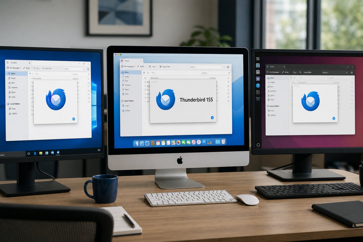 Windows، macOS اور Linux پر Thunderbird کا نصب شدہ fixed version دوبارہ جانچا جا رہا ہے