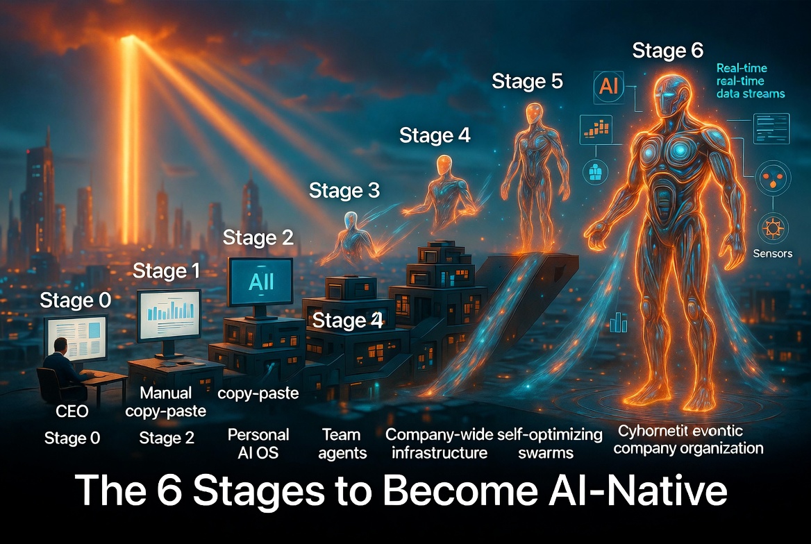 The Six Stages Every Company Goes Through to Become Truly AI-Native
