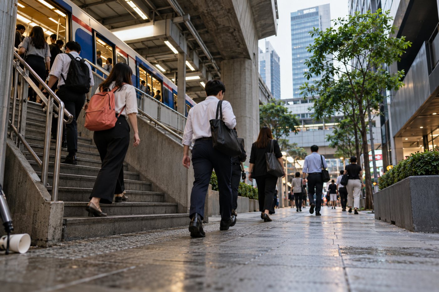 รถไฟฟ้า BTS กับทางเดินสู่ย่านที่ทำงานในกรุงเทพฯ แสดงเหตุผลที่ผู้สมัครใช้ตัวกรองงานตามสถานี