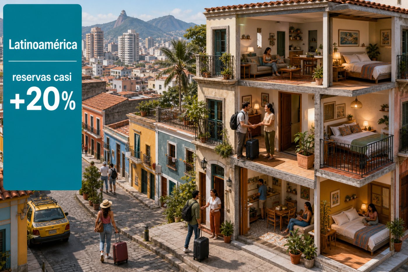 Las llegadas a alojamientos de Airbnb reflejan el crecimiento cercano al 20% de las reservas en Latinoamérica.