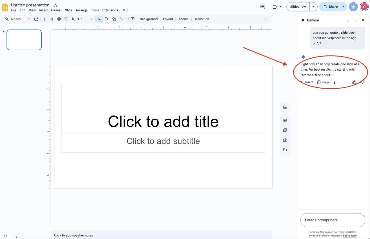 AI Has Been Hyped for Three Years, Yet Gemini Still Can’t Create Full Presentations—And That’s Our Opportunity