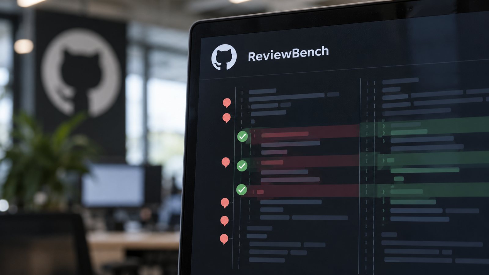 GitHubov ReviewBench meri tudi hrup pregledovalcev kode
