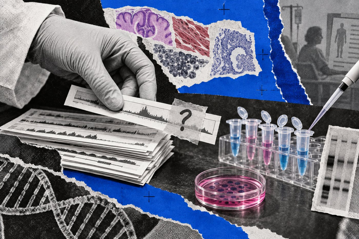 An Atlas-prioritized variant moves to mechanism-specific experimental validation without being treated as a clinical diagnosis.
