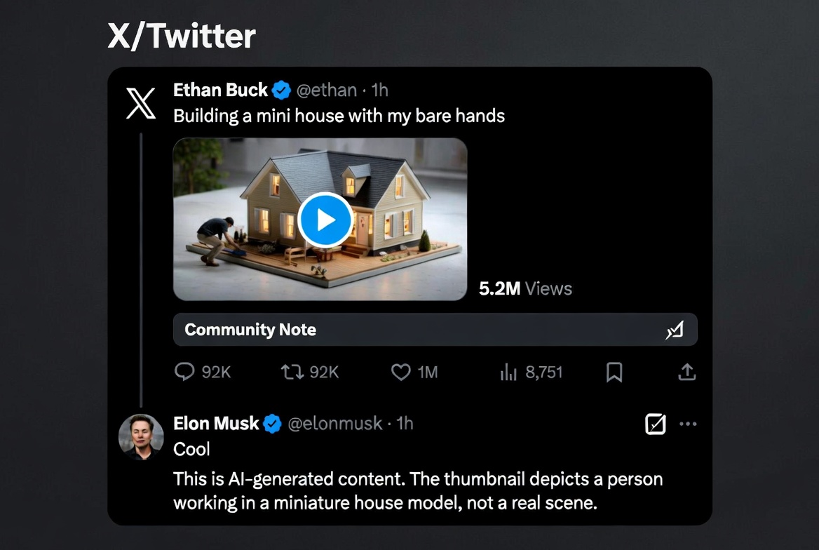 Guy Raises $55K+ in One Day on Real-Concrete Tiny Construction Kit — Then Gets Roasted for AI Video