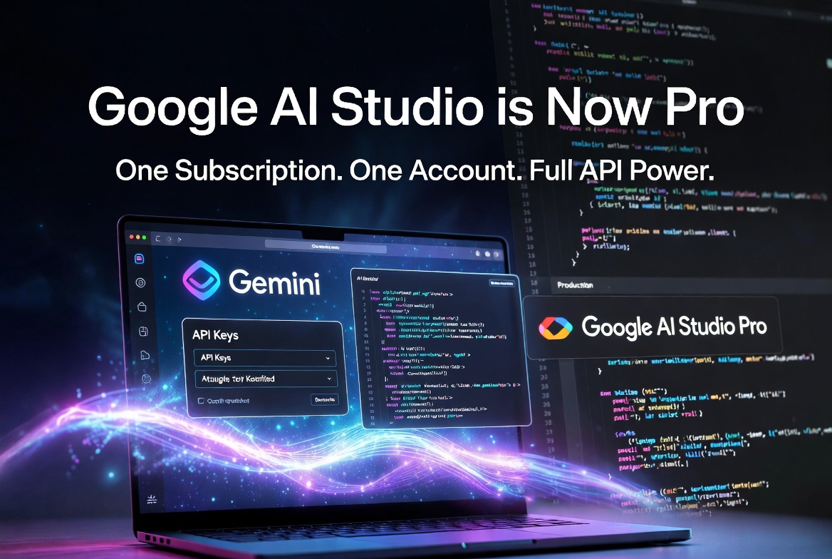 Google AI Studio Just Went Pro: One Subscription, Real API Power — Finally
