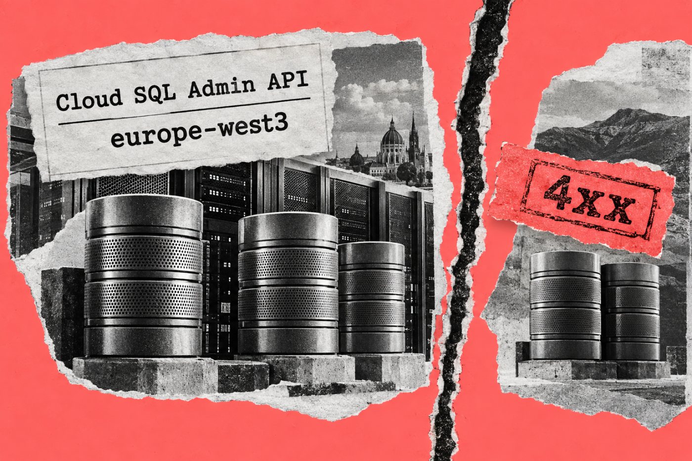 Ein regionaler Cloud-SQL-Endpunkt listet nur Instanzen seiner Region und weist eine falsch zugeordnete Anfrage zurück.