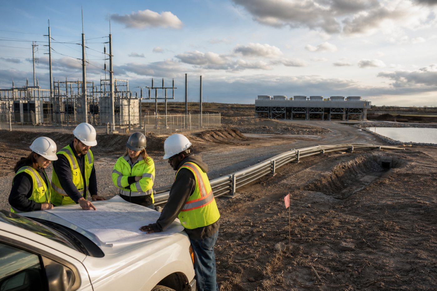 Cloverleaf coordonne le terrain, le raccordement électrique et le refroidissement avant la construction d’un centre de données IA.