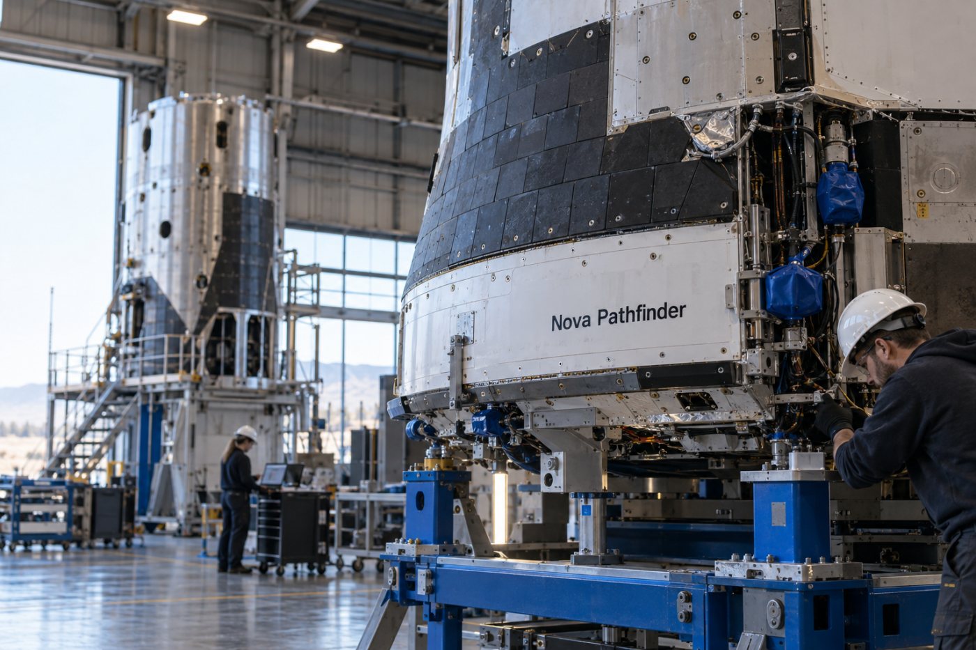 توسع مرافق إنتاج واختبار Stoke Space حول عتاد Nova قبل بدء الخدمة المدارية