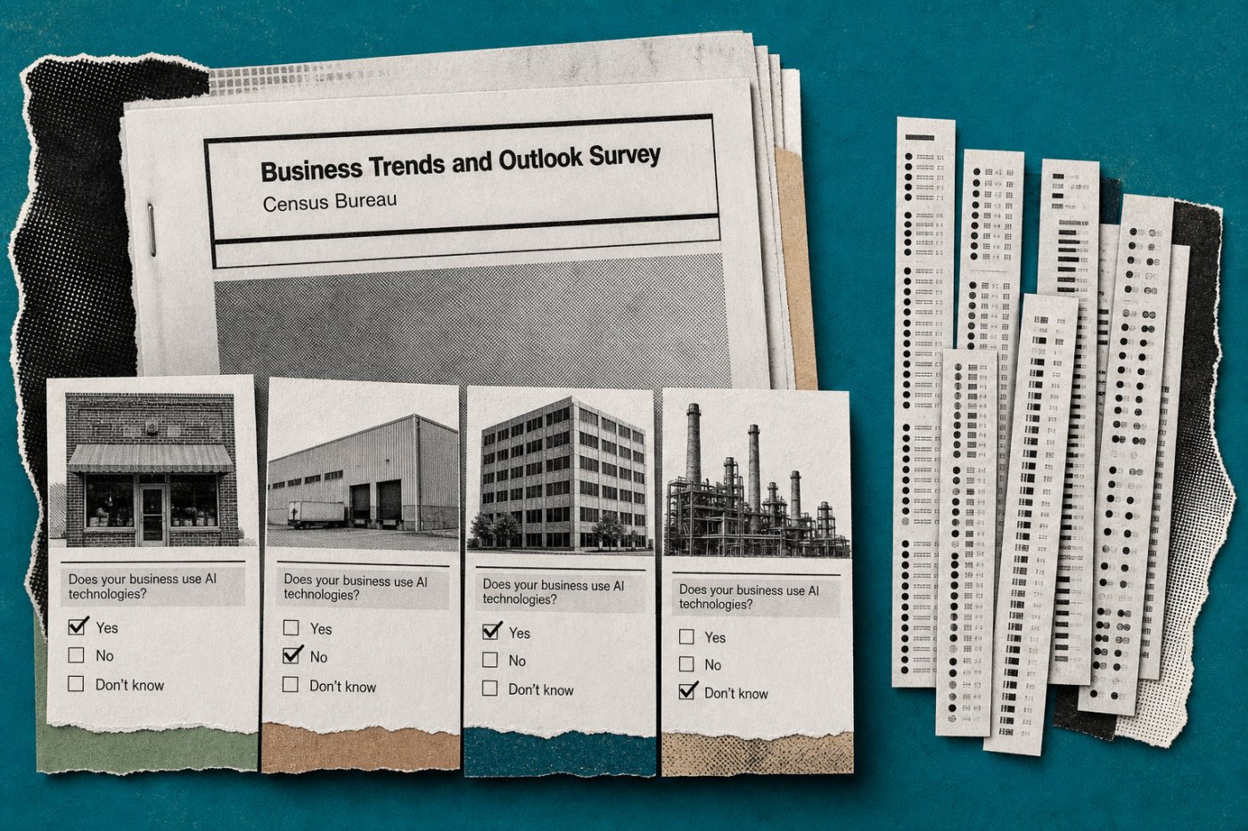 Census business survey responses provide a nationwide benchmark for comparing private AI adoption signals.