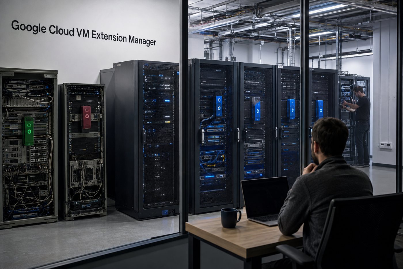 Eine gemischte Compute-Engine-Flotte wird nach Betriebssystem und unterstützter Erweiterung für Richtlinien getrennt.