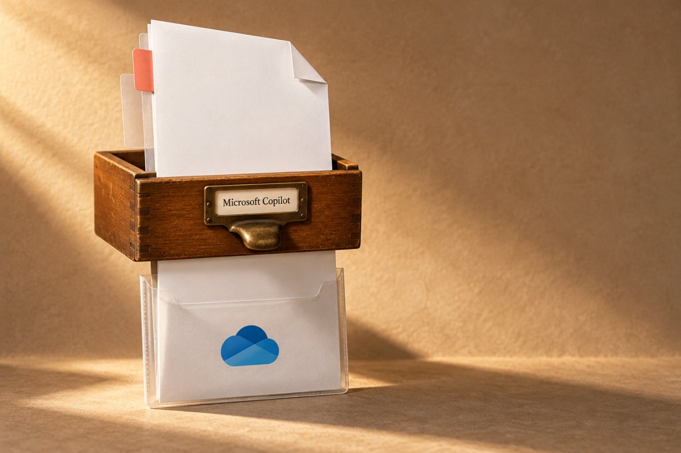 En Word-fil hentes fra OneDrive til Library i Microsoft Copilot med kommentarer og versjoner bevart.