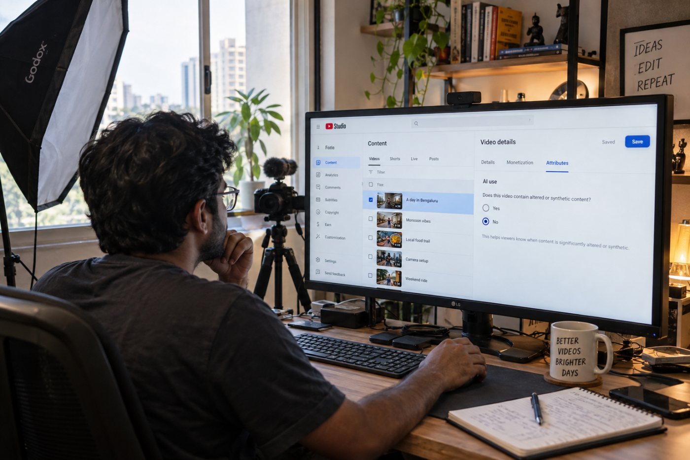 YouTube Studio के एट्रिब्यूट्स में गलत स्वचालित AI लेबल का सुधार