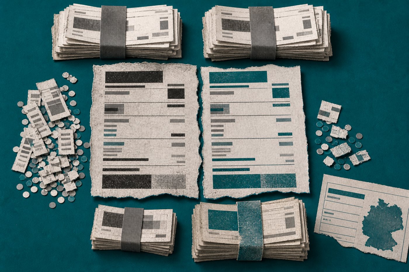 Modellrechnung mit 800 Euro-Abos zeigt bei gleichem Bruttoumsatz unterschiedliche Nettoerlöse.