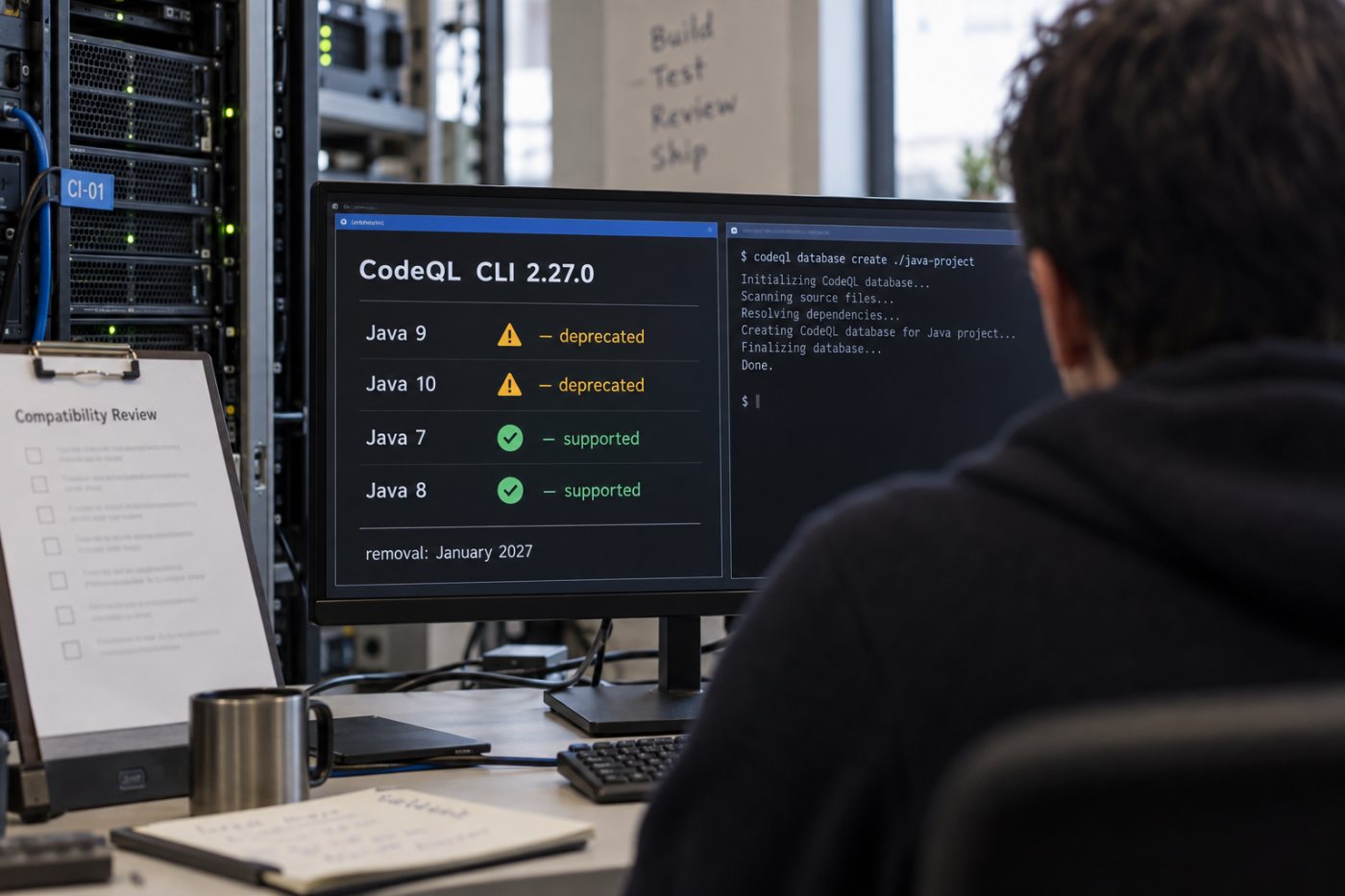 La prise en charge de Java 9 et 10 dans CodeQL est dépréciée avant son retrait prévu en janvier 2027.