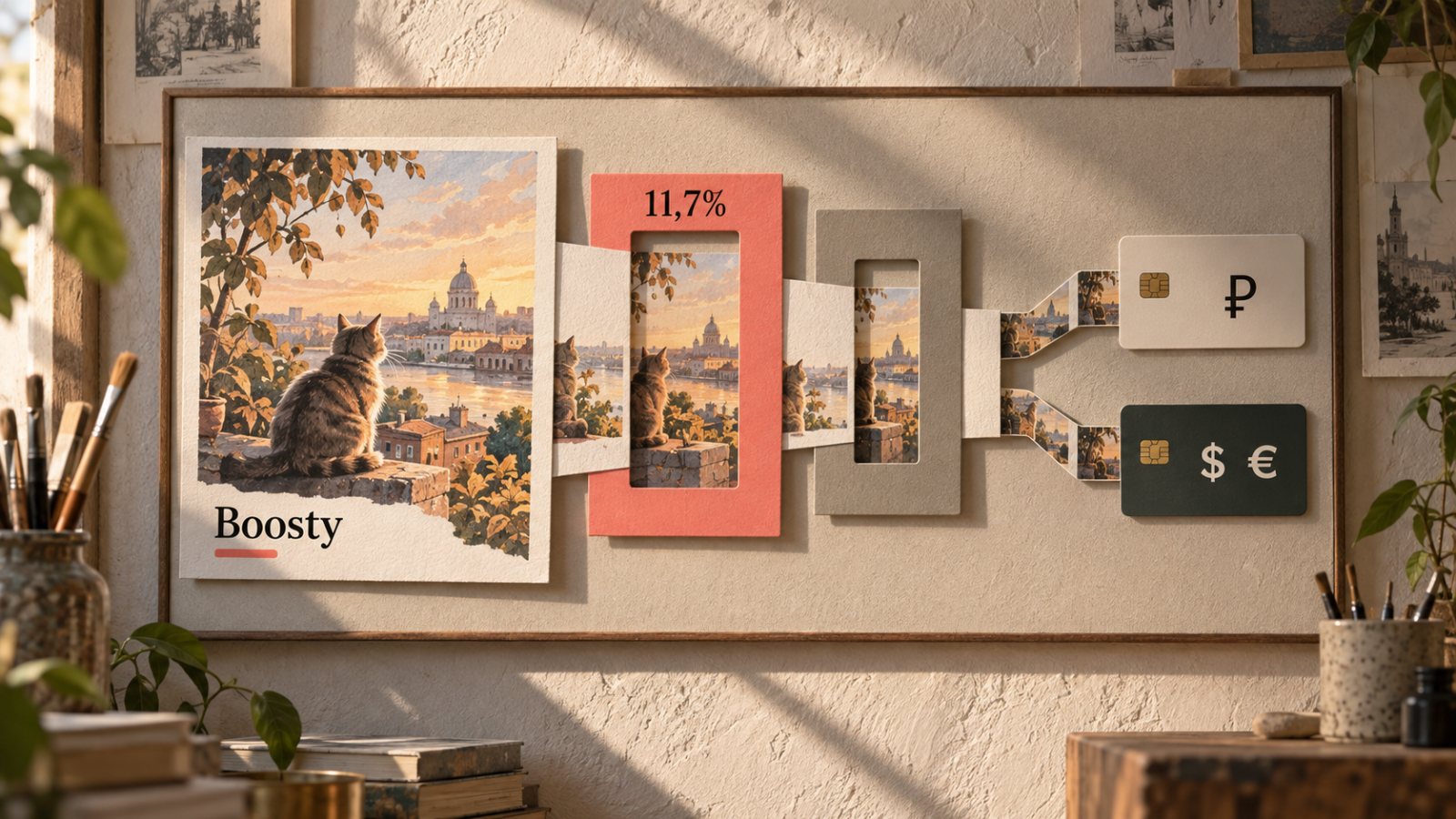 Вывод денег с Boosty в СНГ: 11,7% — только первая комиссия