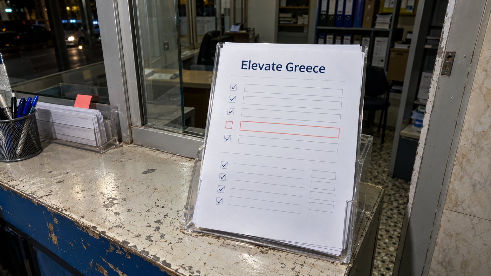 Elevate Greece: ένα κενό υποχρεωτικό πεδίο σταματά την αξιολόγηση