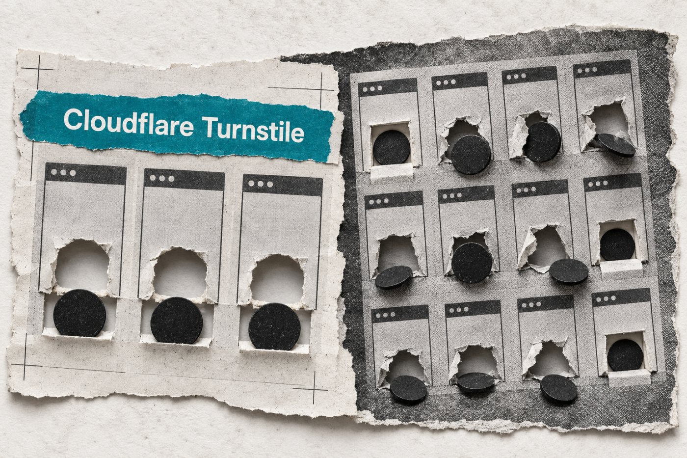 مقارنة نتائج خدمات الحل في اختبار نمطي Turnstile مع متوسط نجاح أقل أمام reCAPTCHA v3.