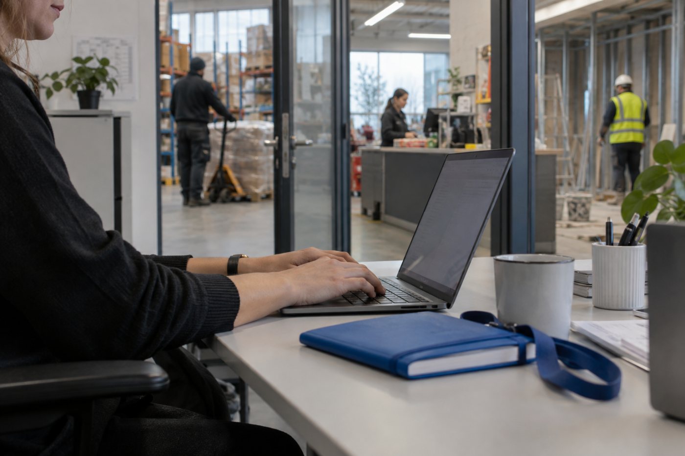 Vergleich der Homeoffice-Anteile in Dienstleistungen, Großhandel, Industrie, Einzelhandel und Bau im August 2026