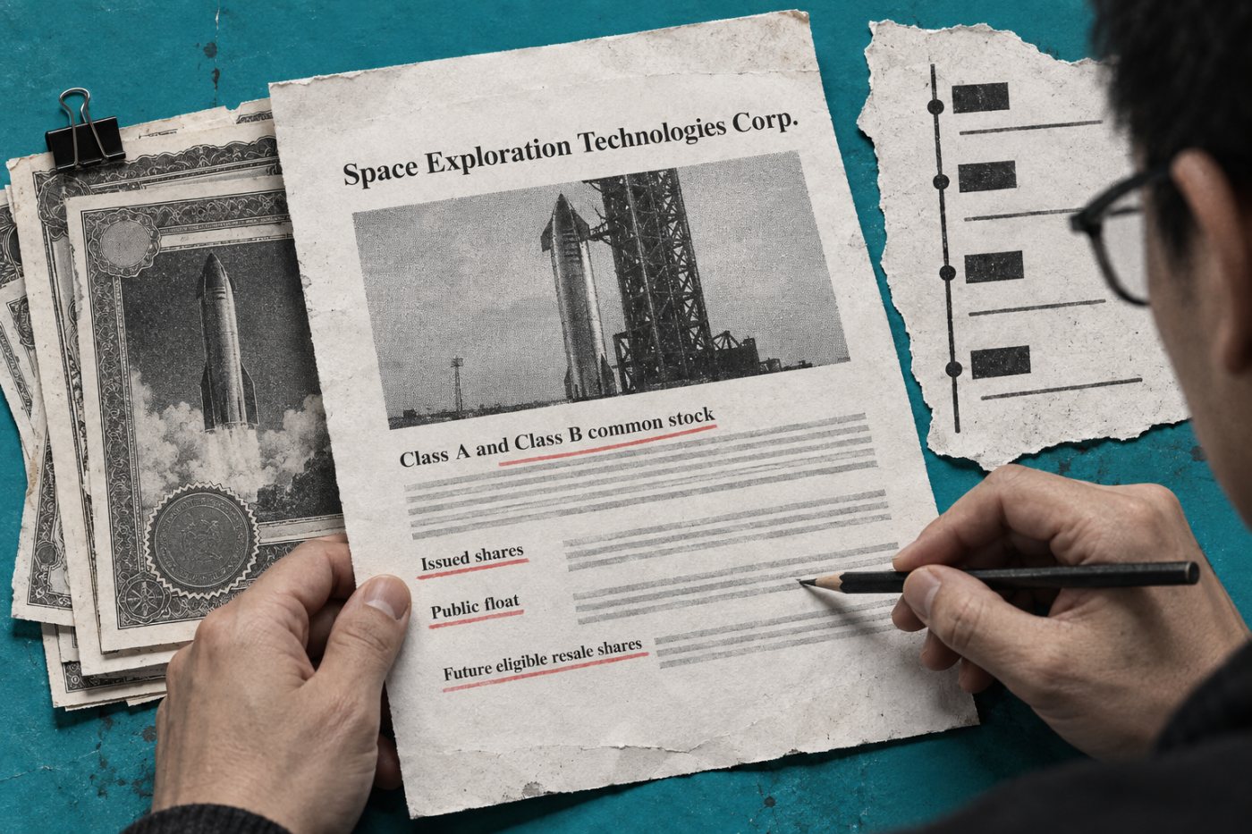 投资者依据SpaceX注册文件核对初期流通比例与未来股份解禁安排