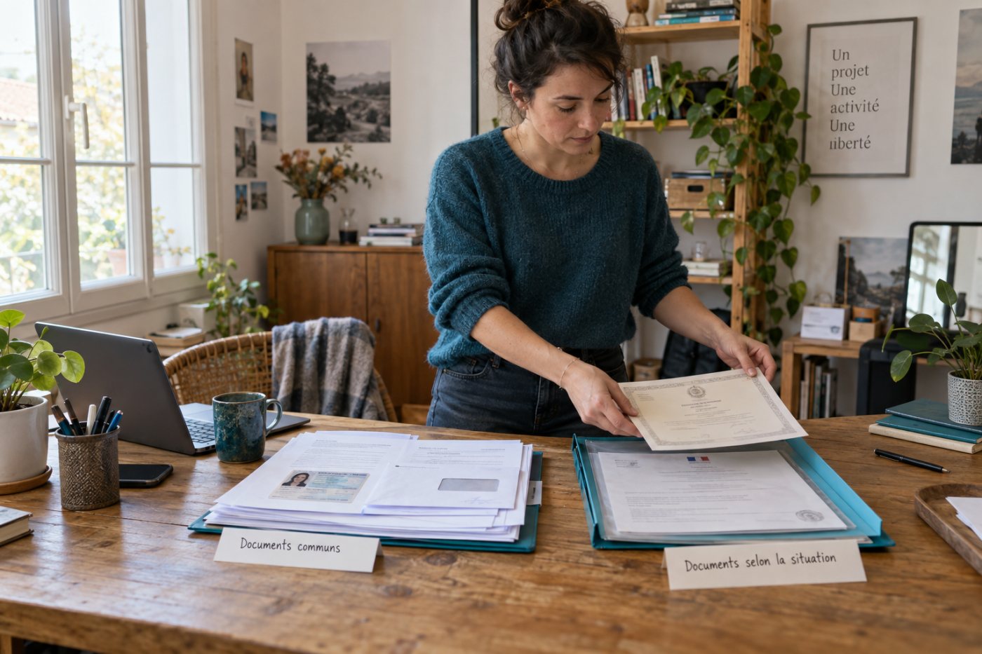 Justificatifs communs et conditionnels préparés pour l’immatriculation d’une micro-entreprise