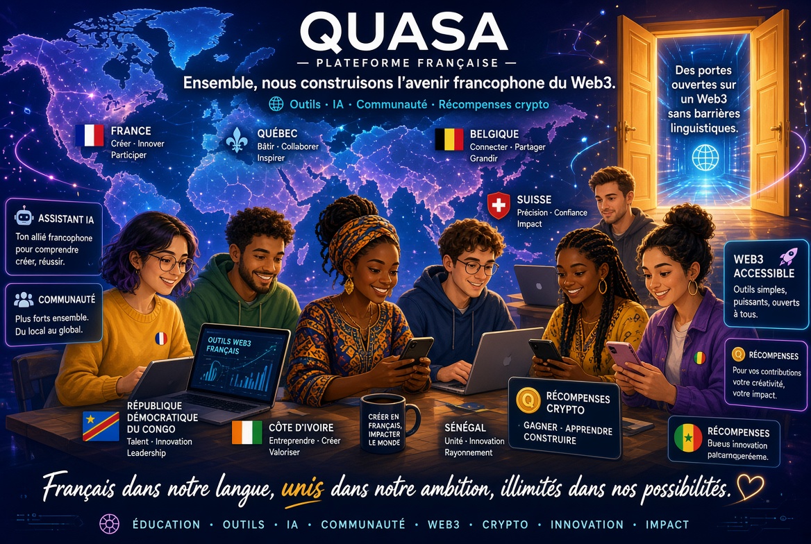 QUASA lance une plateforme entièrement localisée en français, élargissant son hub d’économie des créateurs Web3 dans le monde francophone