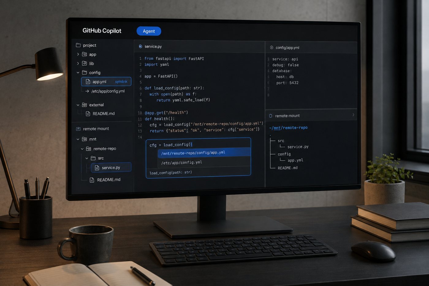 Modos Agent, enlaces simbólicos y repositorios remotos que permanecen fuera de la cobertura completa