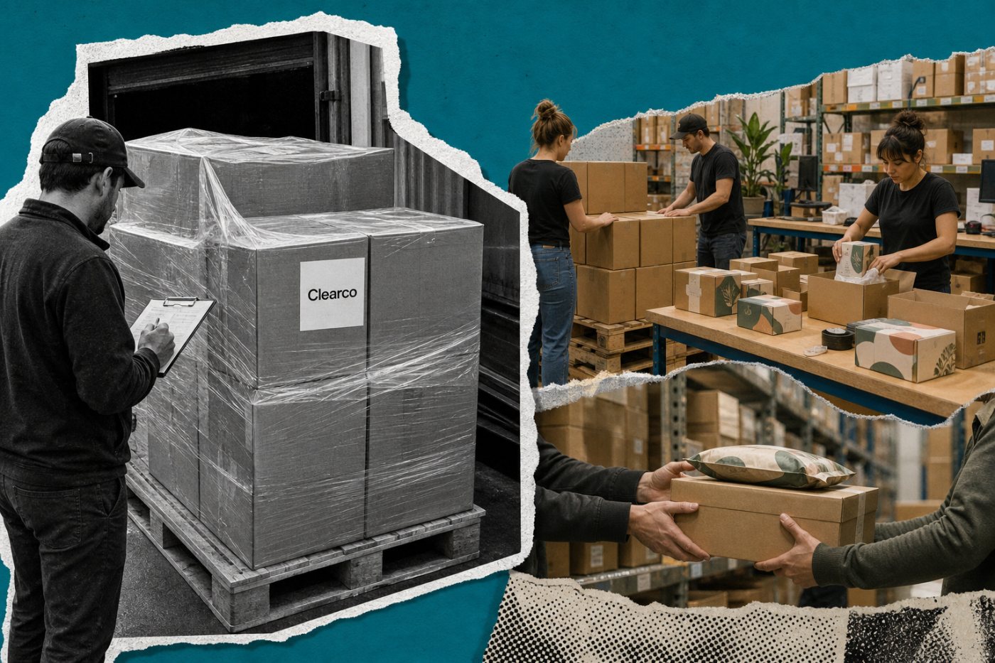 Un comercio electrónico recibe inventario financiado y prepara pedidos para varios canales de venta.