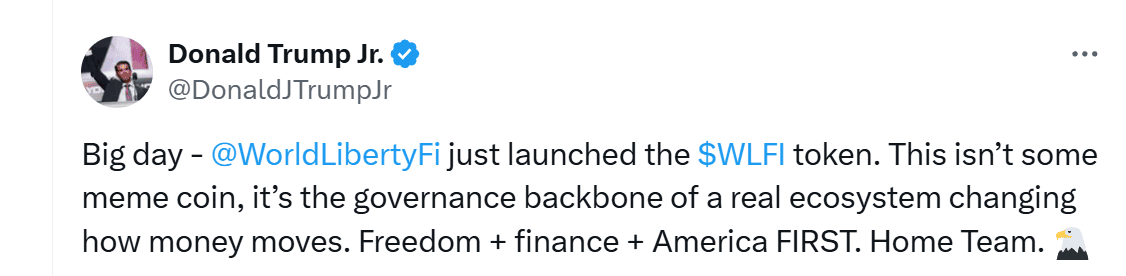 Donald Trump Jr.: A New Era with the #WLFI Token Launch