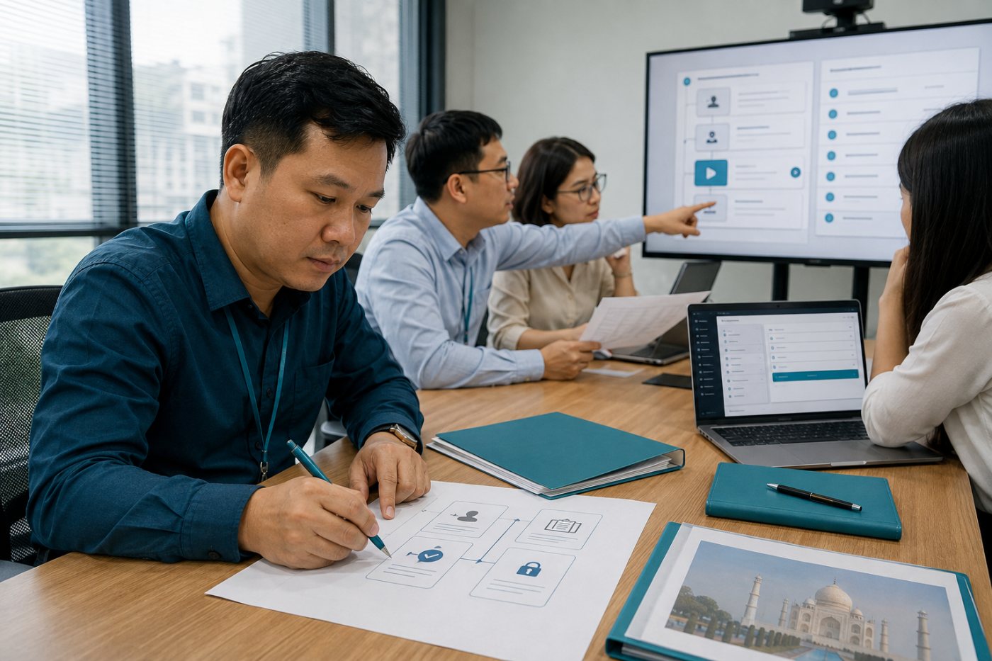 Nhóm lao động Việt Nam đánh giá trách nhiệm, quyền truy cập và điểm kiểm duyệt trước khi áp dụng quy trình AI agent.