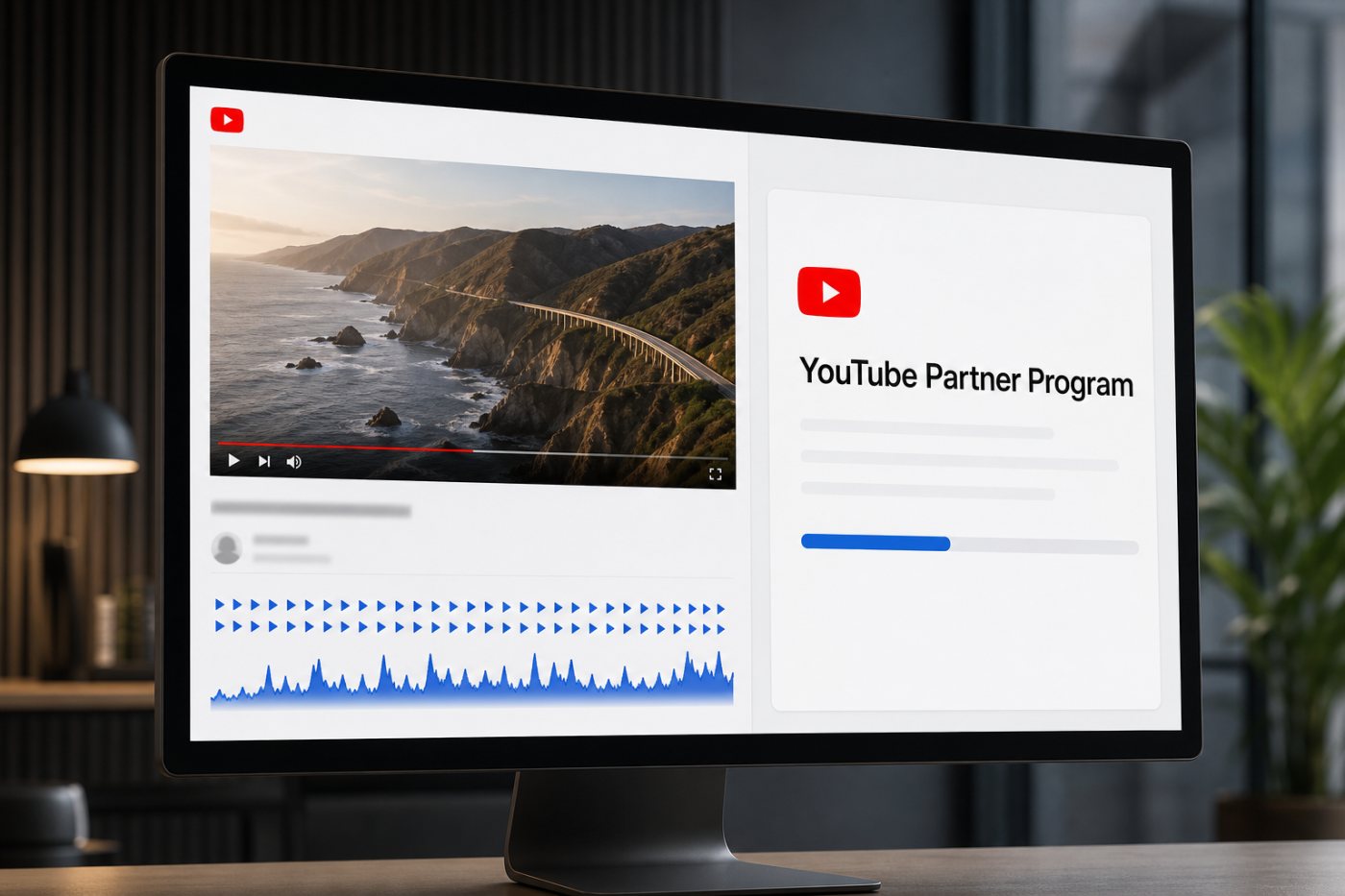 Öffentliche YouTube-Aufrufe liegen über dem für das Partnerprogramm qualifizierten Fortschritt.