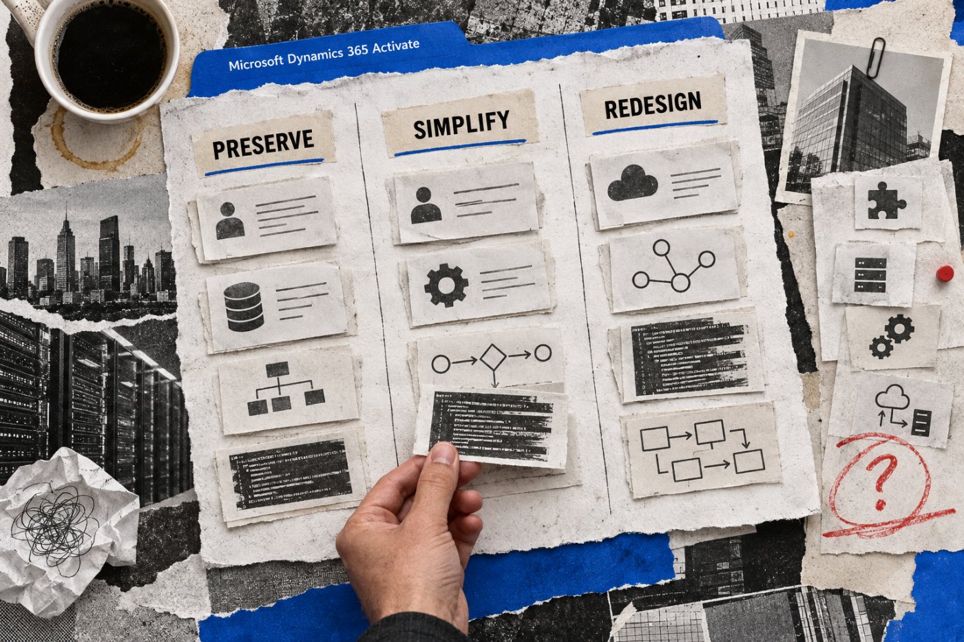 Dynamics 365 Activate phân tích dữ liệu, quy trình, tùy chỉnh và quan hệ phụ thuộc của môi trường Salesforce để chuẩn bị chuyển đổi.