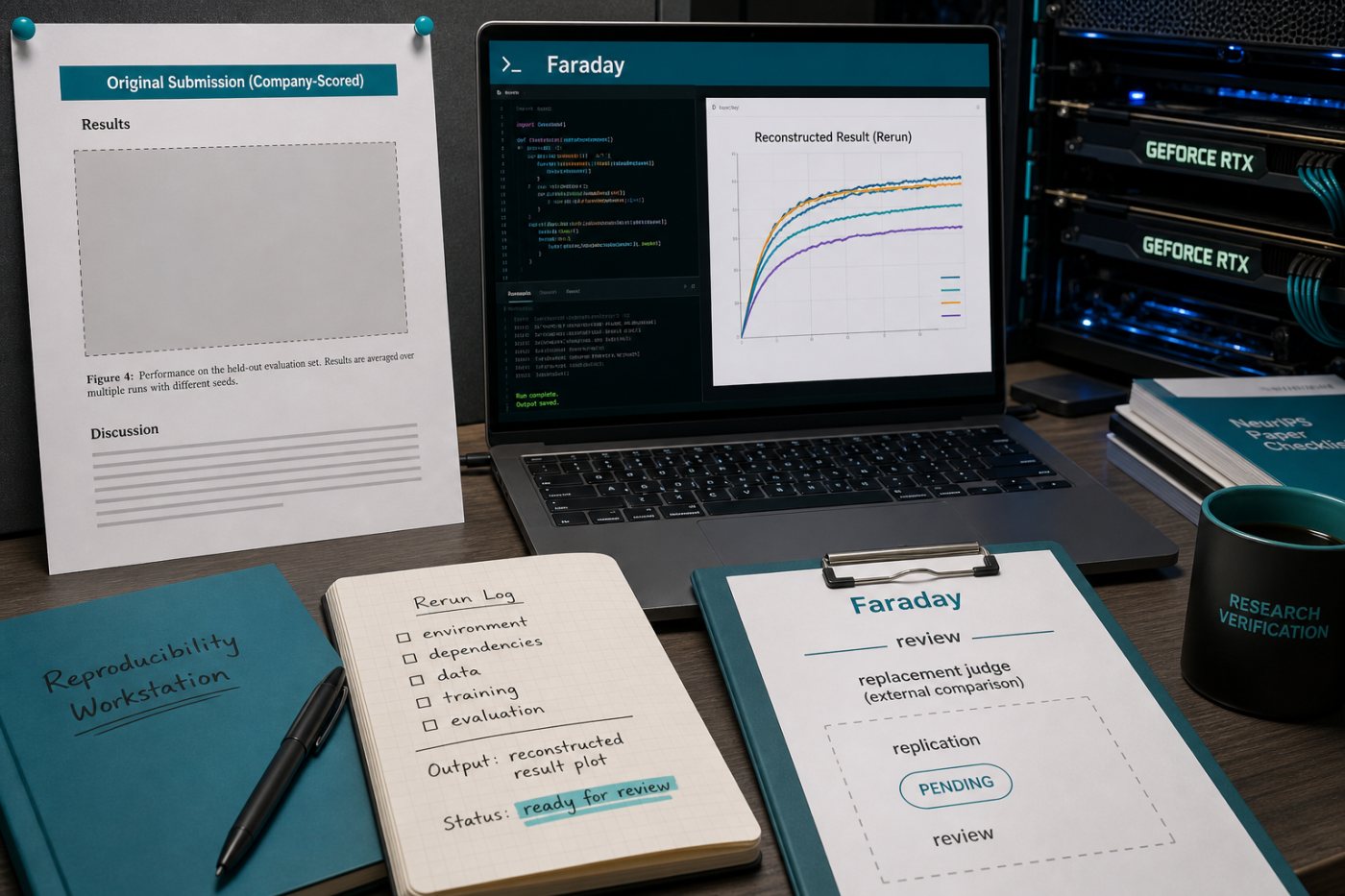 第三方使用不同裁判重新运行Replica任务,以检验Faraday公司自测结果