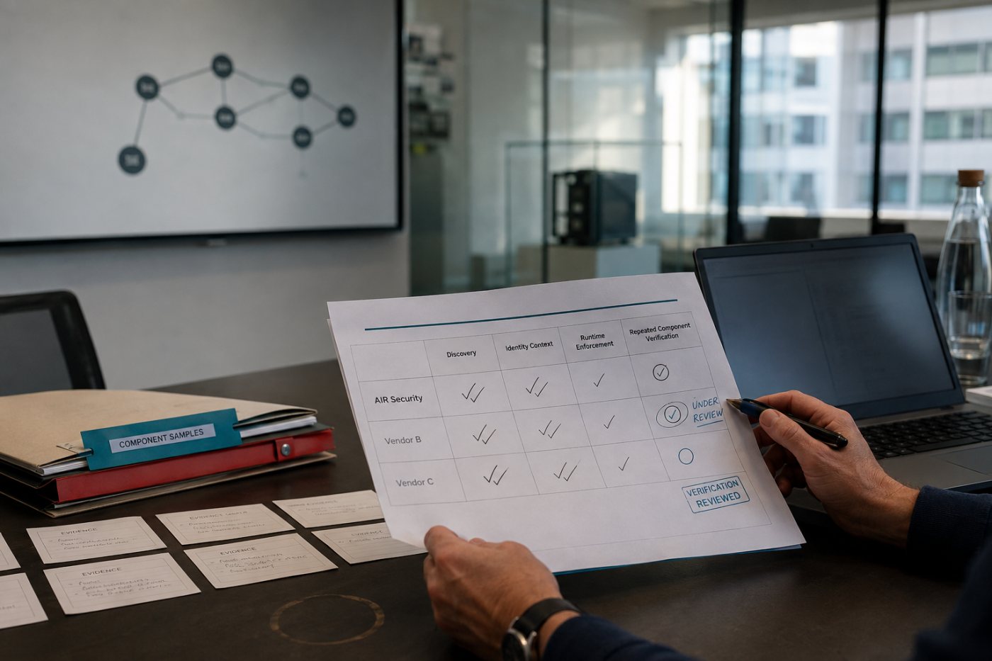 Enterprise agent-security controls compared across discovery, runtime enforcement and continuous verification.