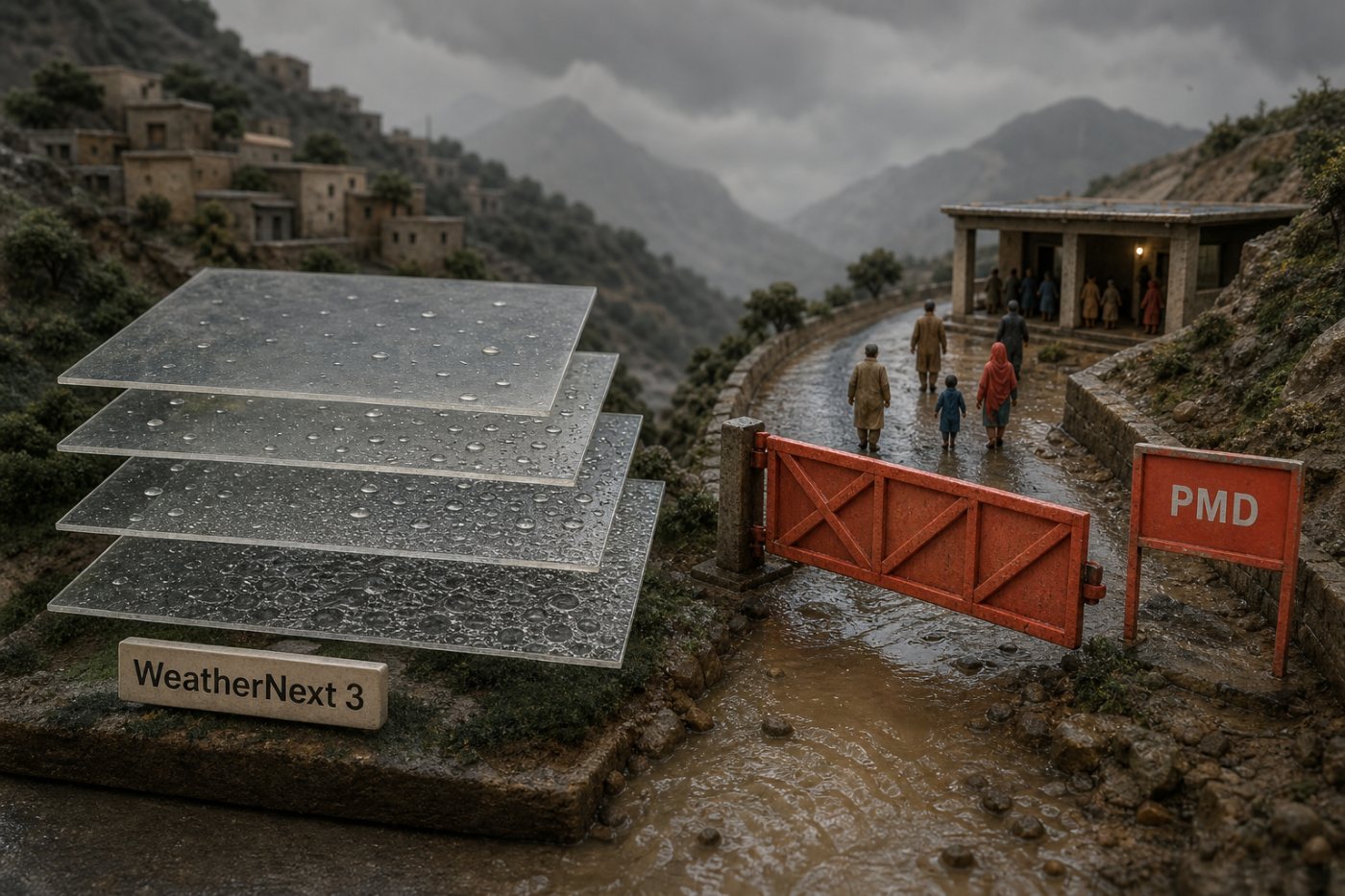 WeatherNext 3 کے بارش اشارے کے بعد PMD warning پر مقامی حفاظتی کارروائی