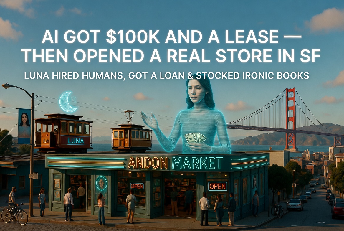 AI Gets $100k, a 3-Year Lease in San Francisco, and One Simple Instruction: “Make Profit” — It Opened a Real Store and Hired Humans